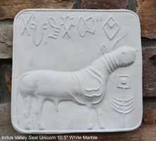 Load image into Gallery viewer, Indus Valley Cow metal plate tin sculpture wall plaque Mohenjo-Daro seal Pashupati www.NEO-MFG.com 10.5&quot;

