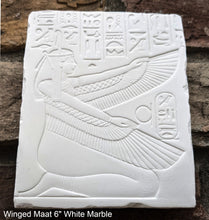 Load image into Gallery viewer, History Egyptian Goddess Winged Maat Sculptural wall relief www.Neo-Mfg.com 6&quot;
