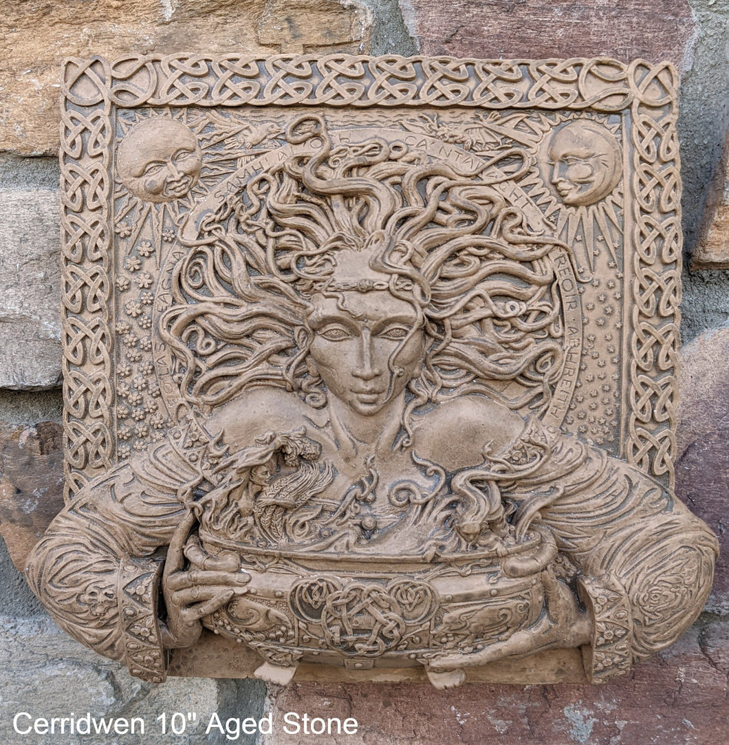 Wiccan Cerridwen Goddess Maiden Wall Plaque Sculpture Pagan 10