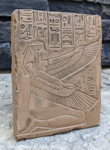 Load image into Gallery viewer, History Egyptian Goddess Winged Maat Sculptural wall relief www.Neo-Mfg.com 6&quot;
