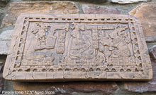 Load image into Gallery viewer, History Aztec Mayan Palace tomb carving wall plaque art 12.5" www.Neo-Mfg.com a3
