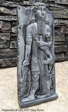 Load image into Gallery viewer, Assyrian Gilgamesh Hero Overpowering a Lion Artifact Carved Sculpture Statue Sculpture Statue 14.5&quot; www.Neo-Mfg.com Museum Replica L19
