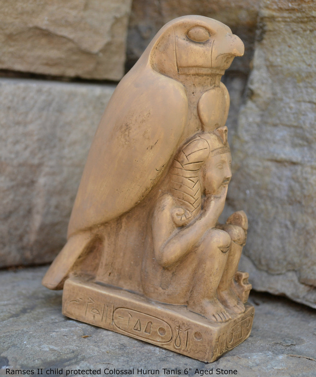 History Egyptian Ramses II child protected Colossal Hurun Tanis Artifact Sculpture 6