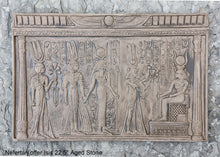Load image into Gallery viewer, Egyptian Nefertari offer Isis Sculptural wall plaque reproduction www.NEO-MFG.com 22.5&quot;
