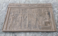Load image into Gallery viewer, Egyptian Nefertari offer Isis Sculptural wall plaque reproduction www.NEO-MFG.com 22.5&quot;
