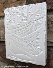 Load image into Gallery viewer, History Egyptian Goddess Winged Maat Sculptural wall relief www.Neo-Mfg.com 6&quot;
