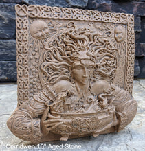 Load image into Gallery viewer, Wiccan Cerridwen Goddess Maiden Wall Plaque Sculpture Pagan 10" www.Neo-Mfg.com mythical
