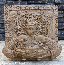 Load image into Gallery viewer, Wiccan Cerridwen Goddess Maiden Wall Plaque Sculpture Pagan 10&quot; www.Neo-Mfg.com mythical
