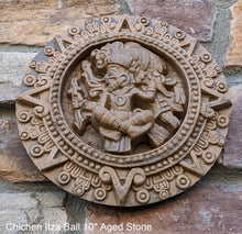 Load image into Gallery viewer, History Aztec Maya Mesoamerica Chichen Itza Ball court figure plaque wall Sculpture Statue www.Neo-Mfg.com 10" n7
