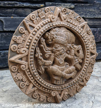 Load image into Gallery viewer, History Aztec Maya Mesoamerica Chichen Itza Ball court figure plaque wall Sculpture Statue www.Neo-Mfg.com 10" n7
