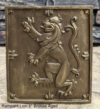 Load image into Gallery viewer, Animal LION Rampant Lowenbrau sculpture wall Plaque www.Neo-Mfg.com 6&quot;
