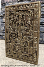 Load image into Gallery viewer, History Aztec Mayan sarcophagus of king K’inich Janaab’ Pakal wall plaque art 14.5&quot; www.Neo-Mfg.com high relief detail
