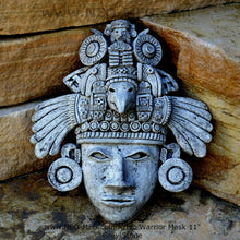 Load image into Gallery viewer, History Aztec Maya Artifact Warrior mask Sculpture Statue 11&quot; Tall www.Neo-Mfg.com
