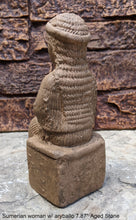 Load image into Gallery viewer, Sumerian Sculptural woman with aryballo www.Neo-Mfg.com 7.87" Museum reproduction
