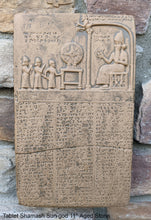 Load image into Gallery viewer, Babylonian Tablet of Shamash Sun god tablet Museum reproduction plaque www.NEO-MFG.com 11&quot;
