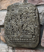 Load image into Gallery viewer, Aztec Mayan Stele 5 Tree Of Life Izapa Olmec Sculpture wall plaque 8&quot; www.Neo-Mfg.com
