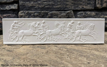 Load image into Gallery viewer, History Roman 3 Chariots Stela Fragment Sculptural wall relief plaque www.Neo-Mfg.com 9&quot;
