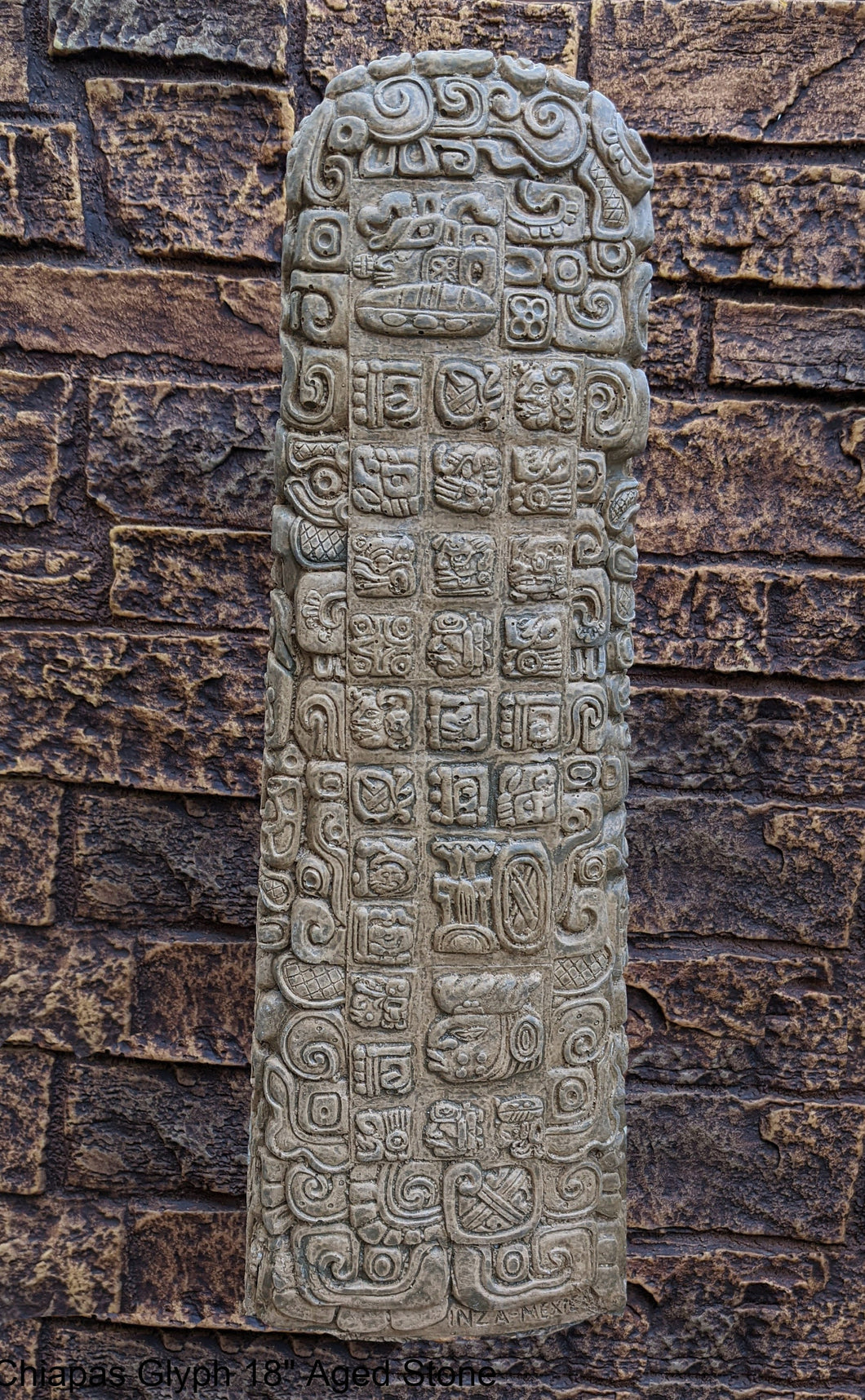 History Chiapas stele glyph Aztec Maya Artifact Carved Sculpture Statue 18
