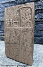 Load image into Gallery viewer, Babylonian Tablet of Shamash Sun god tablet Museum reproduction plaque www.NEO-MFG.com 11"
