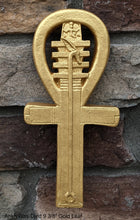 Load image into Gallery viewer, History Egyptian Ankh Artifact Sculpture Statue 9&quot; Tall www.Neo-Mfg.com wall plaque museum replica j22
