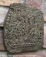 Load image into Gallery viewer, Aztec Mayan Stele 5 Tree Of Life Izapa Olmec Sculpture wall plaque 8&quot; www.Neo-Mfg.com
