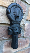 Load image into Gallery viewer, Egyptian Ankh Key Of Life Goddess Hathor sculpture carving www.NEO-MFG.com 9.8&quot;
