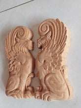 Load image into Gallery viewer, Griffin gryphons Winged lion wall Sculpture plaque set pair 9.75&quot; ea www.Neo-Mfg.com Home decor mystical
