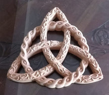 Load image into Gallery viewer, Celtic decor Trinity Knot triquetra Wall Plaque sculpture Irish www.Neo-Mfg.com 12"
