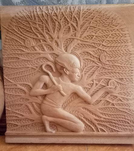 Egyptian Tree of life Karnak temple Ramses II Sculptural wall relief www.Neo-Mfg.com