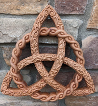 Load image into Gallery viewer, Celtic decor Trinity Knot triquetra Wall Plaque sculpture Irish www.Neo-Mfg.com 12"
