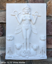 Load image into Gallery viewer, Babylonian Burney Relief Queen of Night GODDESS ISHTAR Mesopotamia Sculptural relief carving plaque www.Neo-Mfg.com 13.75&quot;
