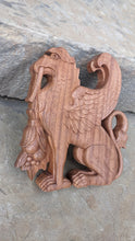 Load image into Gallery viewer, Griffin gryphons Winged lion wall Sculpture plaque set pair 9.5&quot; ea www.Neo-Mfg.com Home decor mystical
