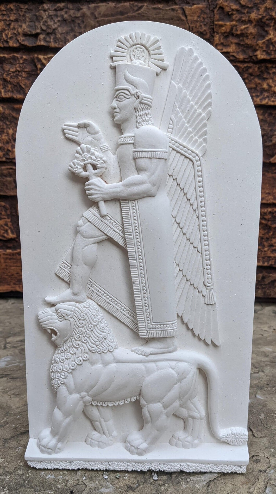 Babylonian Bass relief of Haldi sculpture wall plaque 12