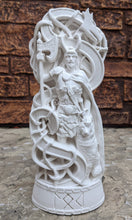 Load image into Gallery viewer, Loki Viking god pagan Northman sculpture wall plaque decor 9" www.NEO-MFG.com wood carving
