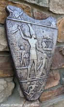 Load image into Gallery viewer, History Egyptian Palette of Narmer Sculptural wall relief www.Neo-Mfg.com 12.5&quot; Front side
