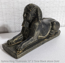 Load image into Gallery viewer, Egyptian Sphinx King Thutmosis Sculpture Statue 12&quot; museum reproduction
