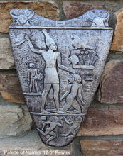 Load image into Gallery viewer, History Egyptian Palette of Narmer Sculptural wall relief www.Neo-Mfg.com 12.5&quot; Front side
