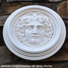 Load image into Gallery viewer, Medusa Gorgon Istanbul Artifact Carved wall plaque Sculpture Statue 12&quot; www.Neo-Mfg.com high relief
