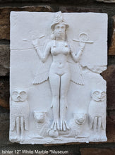 Load image into Gallery viewer, Babylonian Burney Relief Queen of Night GODDESS ISHTAR Mesopotamia Sculptural relief carving plaque www.Neo-Mfg.com 17.5&quot;
