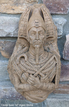 Load image into Gallery viewer, Egyptian Osiris fragment torso Sculptural wall relief bust www.Neo-Mfg.com 14&quot;
