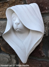 Load image into Gallery viewer, Animal cat feline cloak hood plaque Fragment relief www.Neo-Mfg.com 10&quot;
