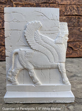 Load image into Gallery viewer, Historical Assyrian Lamassu Persian winged bull Guardian of Persepolis relief sculpture ancient replica Sculpture www.Neo-Mfg.com 7.5"

