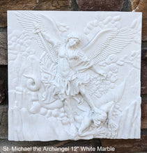 Load image into Gallery viewer, Historical religious Mythological St. Michael the Archangel wall angel 12" sculpture plaque Sculpture www.Neo-mfg.com
