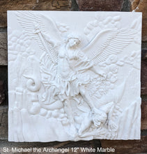Load image into Gallery viewer, Historical religious Mythological St. Michael the Archangel wall angel 12" sculpture plaque Sculpture www.Neo-mfg.com
