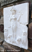 Load image into Gallery viewer, Babylonian Burney Relief Queen of Night GODDESS ISHTAR Mesopotamia Sculptural relief carving plaque www.Neo-Mfg.com 17.5&quot;
