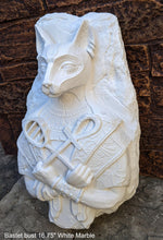 Load image into Gallery viewer, Egyptian Bastet cat fragment torso Sculptural wall relief bust www.Neo-Mfg.com 16.75"
