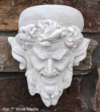 Load image into Gallery viewer, Pan Gargoyle Satyr Faun wall Mephistopheles corbel keystone Grotesque goblin sculpture www.NEO-MFG.com 7&quot;
