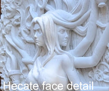 Load image into Gallery viewer, Hecate Hekate Sculpture Goddess heaven, earth, and sea blessings of daily life 12.75&quot; www.NEO-MFG.com
