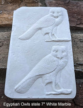 Load image into Gallery viewer, History Egyptian Owl stele owls Sculptural wall relief www.Neo-Mfg.com 7&quot; Museum preproduction
