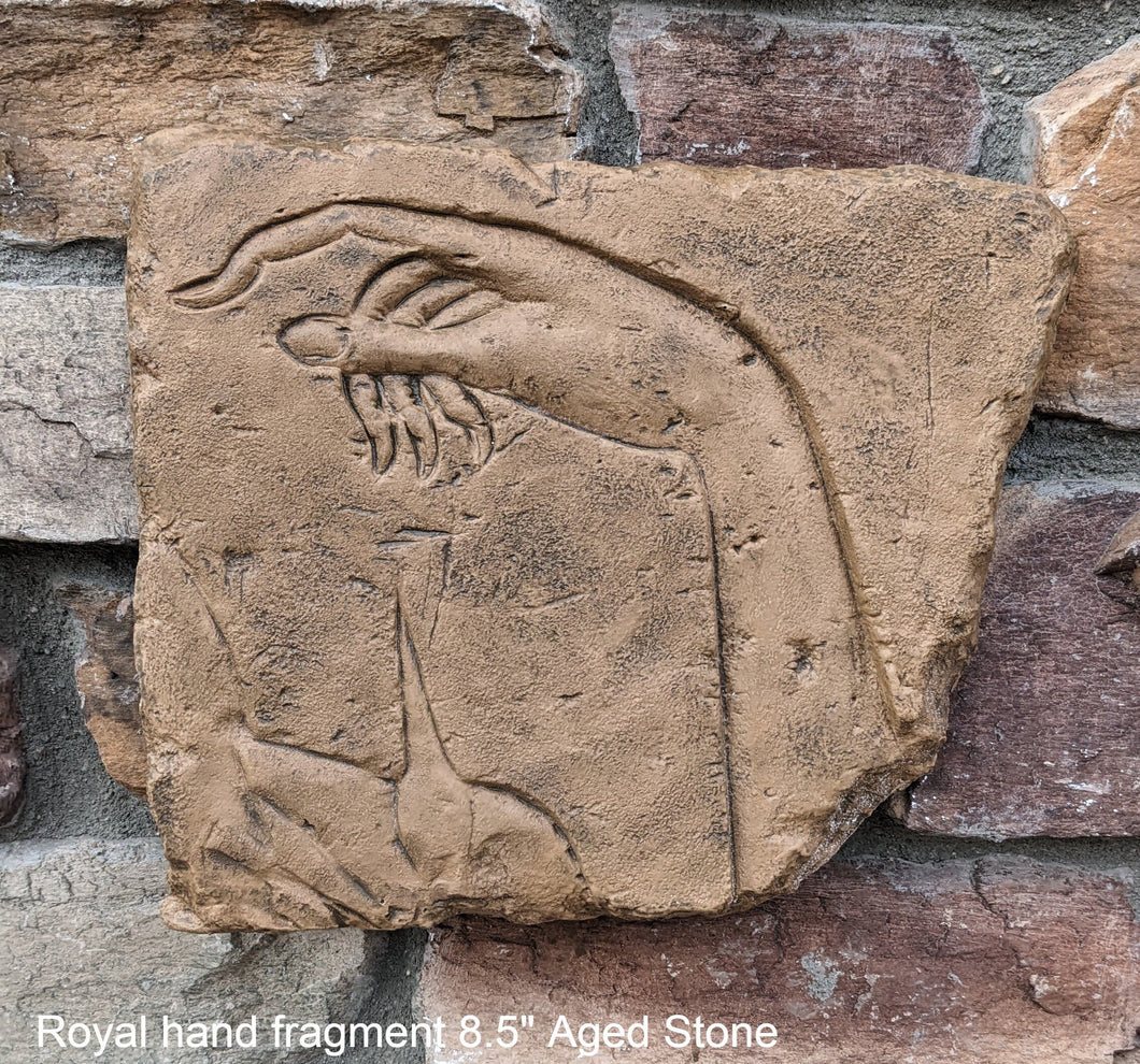 Egyptian Royal hand fragment Sculpture reproduction art 8.5